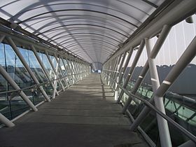 Vue intérieure de la passerelle