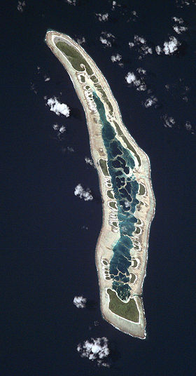 Image satellite de l'île du Millénaire.