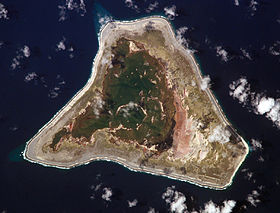 Image satellite de l'île Malden.