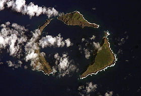 Image satellite des îles Maug.