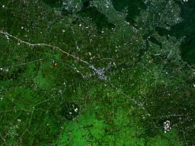 Vue satellite de Nakhon Nayok