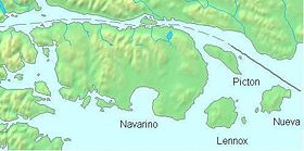 Cartographie de l'île Navarino