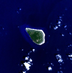 Image satellite de l'île de la Navasse.