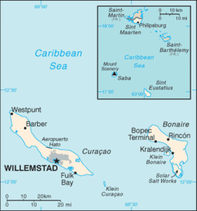 carte : Géographie des Antilles néerlandaises