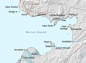 Localisation de St Michael dans le Norton Sound