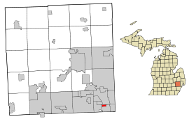 Oakland County Michigan Incorporated and Unincorporated areas Pleasant Ridge highlighted.svg