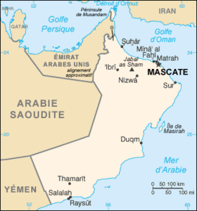 carte : Géographie d'Oman