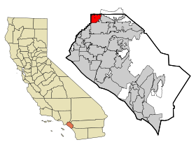 Orange County California Incorporated and Unincorporated areas La Habra Highlighted.svg