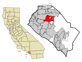 Orange County California Incorporated and Unincorporated areas Orange Highlighted.svg