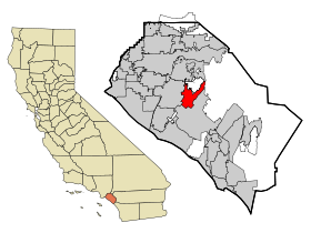 Orange County California Incorporated and Unincorporated areas Tustin Highlighted.svg