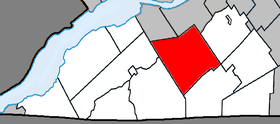Localisation de la municipalité dans la MRC de Le Haut-Saint-Laurent