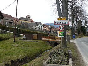 Entrée du village d'Osenbach en venant de Soultzmatt