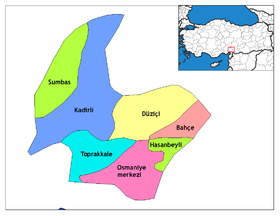 Districts de la province d’Osmaniye