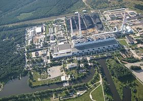 La centrale thermique de Dolna Odra en Pologne.
