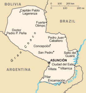 carte : Géographie du Paraguay