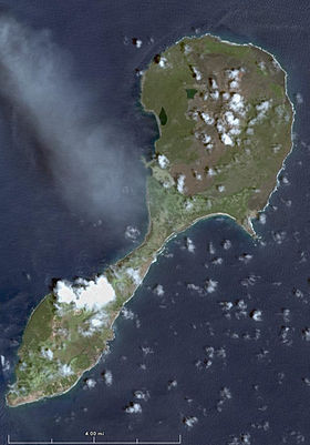 Vue satellite de Pagan Island