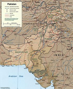 carte : Géographie du Pakistan