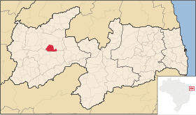 Localisation de Cajazeirinhas sur une carte