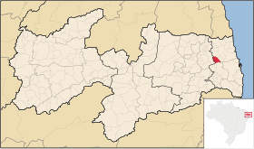 Localisation de Cuité de Mamanguape sur une carte