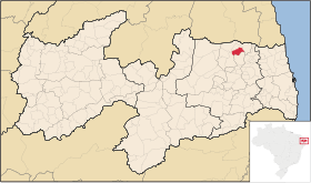 Localisation de Dona Inês sur une carte