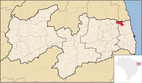 Localisation de Jacaraú sur une carte