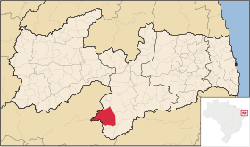 Localisation de Monteiro sur une carte