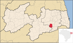 Localisation de Queimadas sur une carte