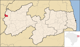 Localisation de Santa Helena sur une carte