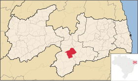 Localisation de Serra Branca sur une carte