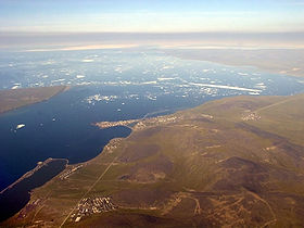 Vue aérienne de Pevek.
