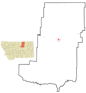 Phillips County Montana Incorporated and Unincorporated areas Malta Highlighted.svg