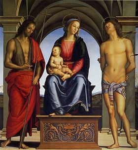 Image illustrative de l'article La Vierge à l'Enfant entre les saints Jean-Baptiste et Sébastien