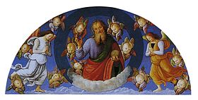 Image illustrative de l'article Dieu le Père bénissant parmi les anges (Le Pérugin)