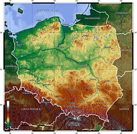 carte : Géographie de la Pologne