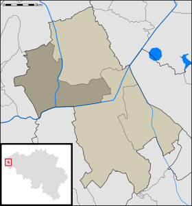 Localisation de Pollinkhove au sein de Lo-Reninge