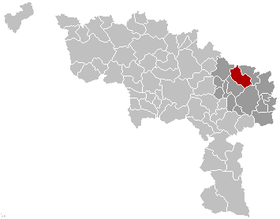Localisation de Rosseignies dans la commune de Pont-à-Celles