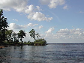 Le lac Peïpous près de Ranna en Estonie