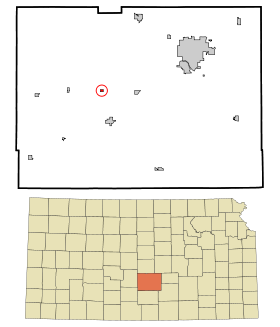 Reno County Kansas Incorporated and Unincorporated areas Abbyville Highlighted.svg