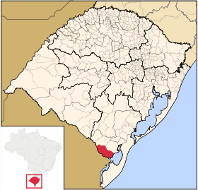 Localisation de Jaguarão sur une carte