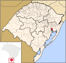 Localisation de Porto Alegre sur une carte