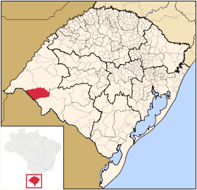 Localisation de Quaraí sur une carte