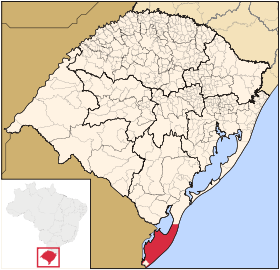 Localisation de Santa Vitória do Palmar sur une carte