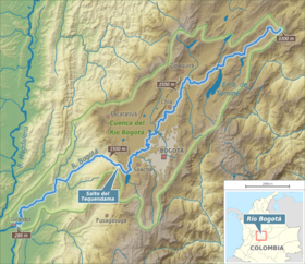 Carte du bassin du río Bogotá