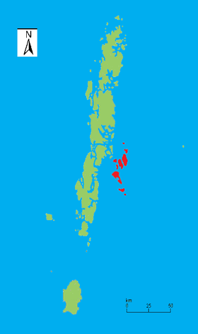 îles Andaman avec l'archipel Ritchie en rouge