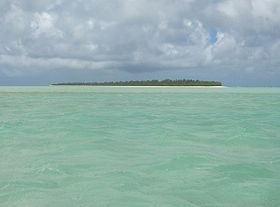 Vue de l'île aux Cocos.