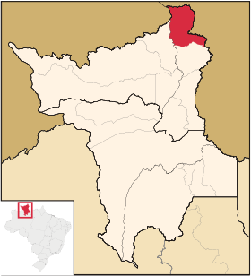 Localisation de Uiramutã sur une carte
