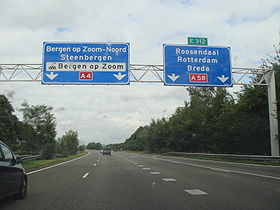 La E312 près de Bergen op Zoom