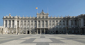 Palais royal de Madrid : vue depuis la cour intérieure