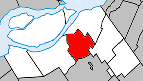 Localisation de la municipalité dans la MRC de Beauharnois-Salaberry