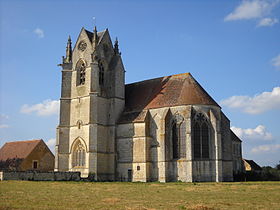 L'église Sainte-Gauburge, l'une des deux églises catholiques de la commune.